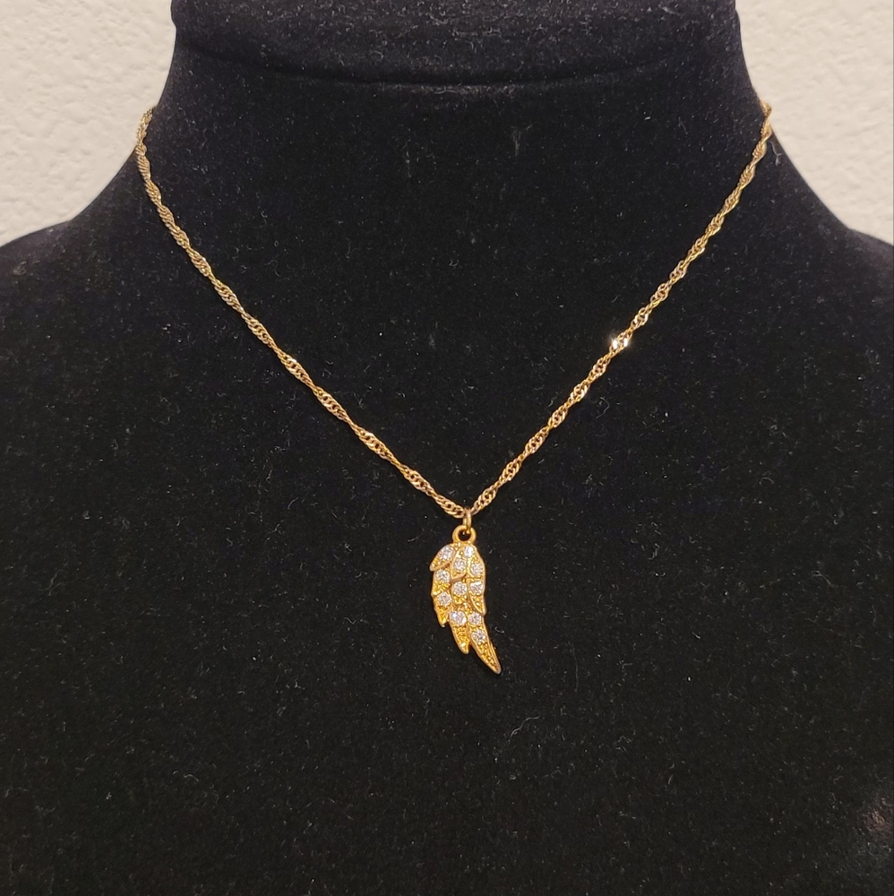 Frasier Sterling Angle Wing Necklace  New